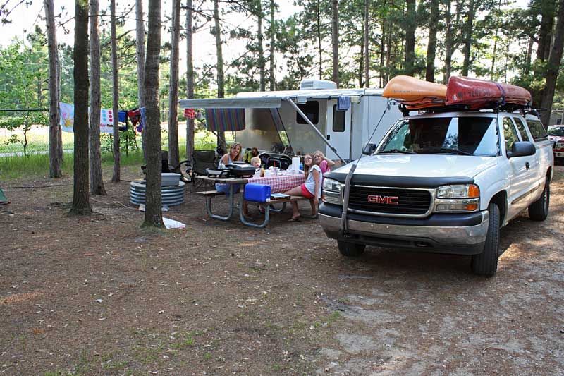 our campsite at traverse city state park